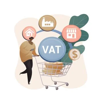 Value added tax system abstract concept vector illustration. 스톡 일러스트