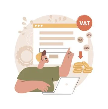 Value added tax system abstract concept vector illustration. 스톡 일러스트