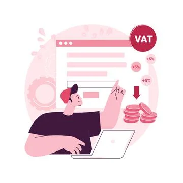 Value added tax system abstract concept vector illustration. Stock Illustration