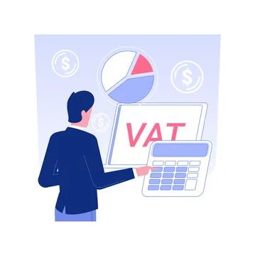 Value added tax system isolated concept vector illustration. 스톡 일러스트