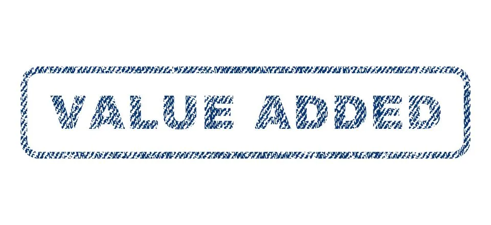 Value Added Textile Stamp 스톡 일러스트