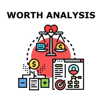 Value and personal finances analysis for business or life planning Stock Illustration