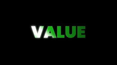 Value Animated glowing green text Stock Footage 316368200