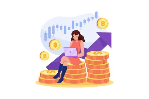 Value Of Bitcoin Currency Stock Illustration