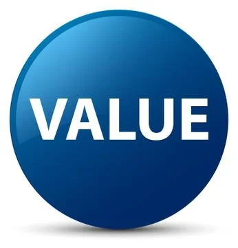 Value blue round button Stock Photos