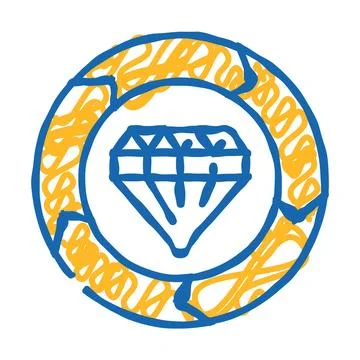 Value business ethics icon doodle illustration Illustrazione stock