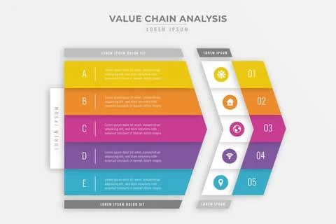 Value chain chart concept 스톡 일러스트