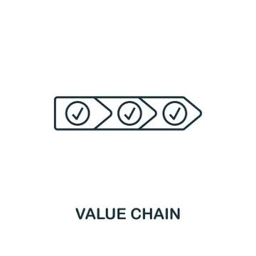 Value Chain icon. Thin line style industry 4.0 icons collection. UI and UX Stock Illustration