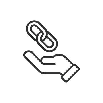 Value chain, in line design. Value chain, supply chain, business process Stock-Illustration