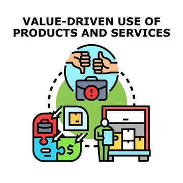 Value driven product and service strategy Stockillustratie
