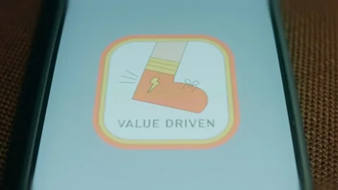 Value Driven sticker, motivation concept, presentation Stock Footage 310051848