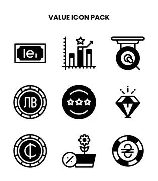 Value DuoTone Design Icons Pack Stock Illustration