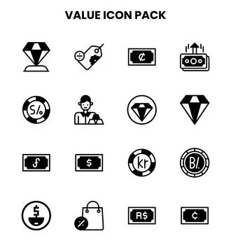 Value DuoTone UI Icons Pack Stock Illustration