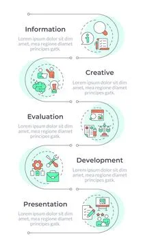 Value engineering methodology infographic vertical sequence 스톡 일러스트