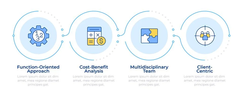 Value engineering methods infographic 4 steps 스톡 일러스트
