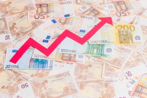 Value of euro increasing Stock Photos