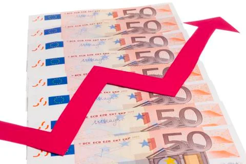 Value of euro increasing Stock Photos