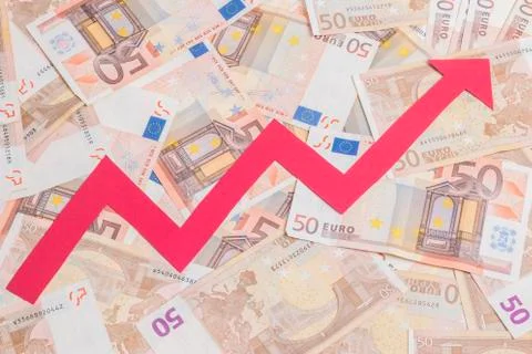 Value of euro increasing Stock Photos