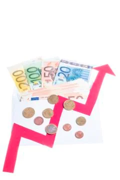 Value of euro increasing Stock Photos