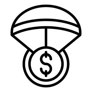 Value expense icon outline vector. Revenue financial Stock Illustration