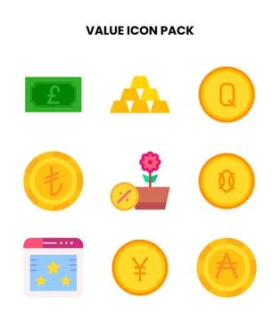 Value Flat UI Icons Pack Ilustración de archivo