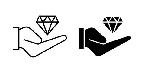 Value icon in black and white. vector icon pack for websites Stock Illustration