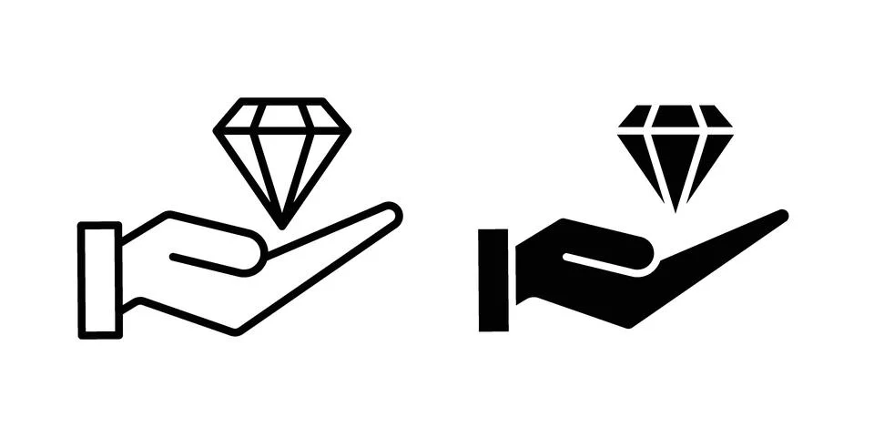 Value icon vectors. Illustrations in black Stock Illustration