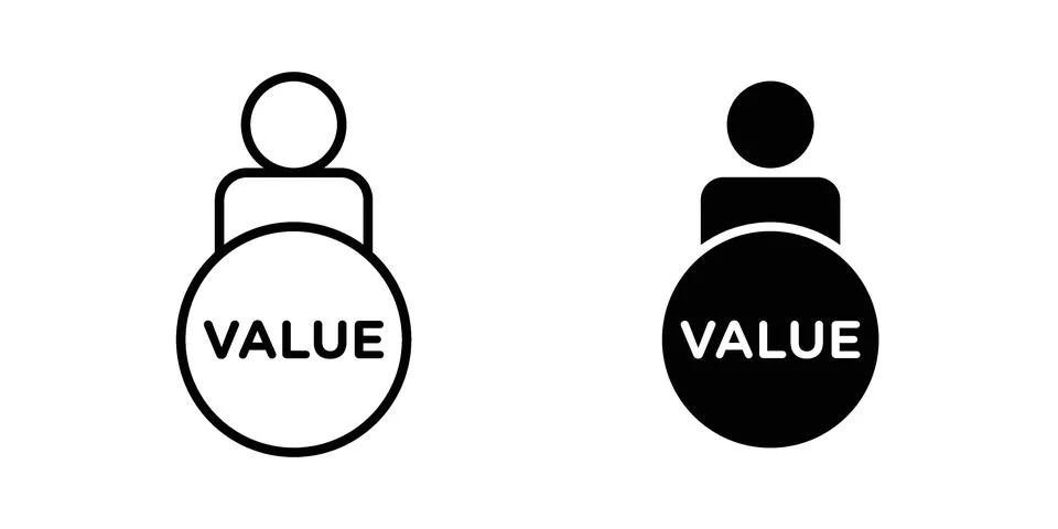 Value icon for web projects Stock Illustration