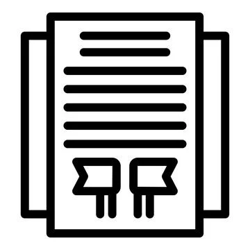Value integrity icon outline vector. Impact mission core Illustrazione stock