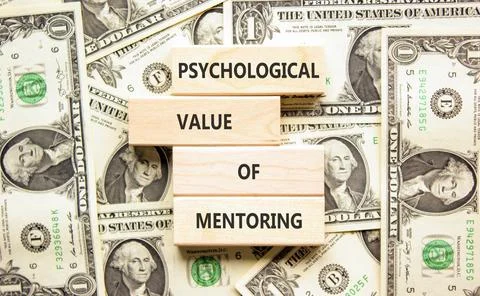 Value of mentoring symbol. Concept words Psychological value of mentoring on  Stock Photos