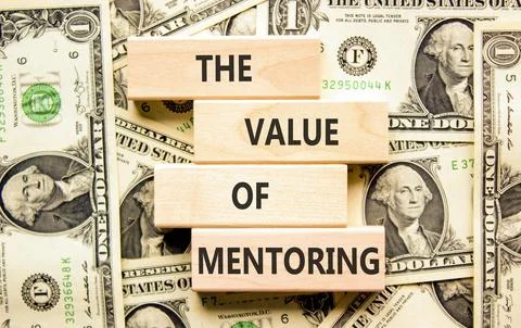 The value of mentoring words symbol. Concept words The value of mentoring o.. Stock Photos