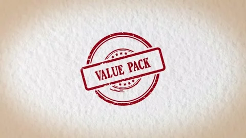 VALUE PACK stamp style word Stock Footage 319493709