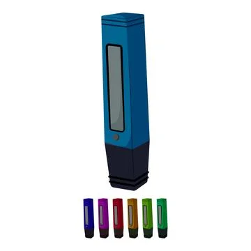 Value ph meter color icon vector graphic Stock Illustration