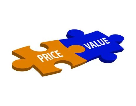 Value price puzzle Stock Illustration