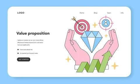 Value proposition concept. Flat vector illustration Stock Illustration