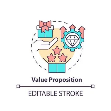 Value proposition concept icon Stock Illustration