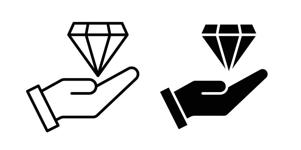 Value Proposition icon pack with silhouette and stroke web icons Stock Illustration