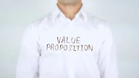 Value Proposition, Man Writing on Glass Stock Footage 77828442