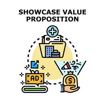 Value proposition showcasing attracting customers for profit Stock Illustration