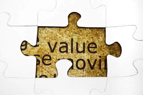 Value puzzle concept Stock Photos