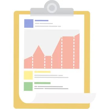 Value risk sheet vector expenses checklist icon Stock Illustration