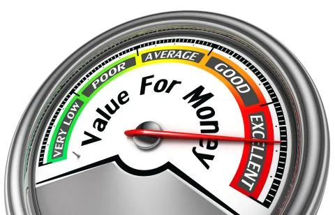 Value rof money conceptual meter Stock Illustration