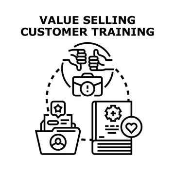 Value selling customer training program development Stock Illustration
