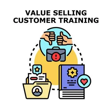 Value selling customer training program development Stock Illustration
