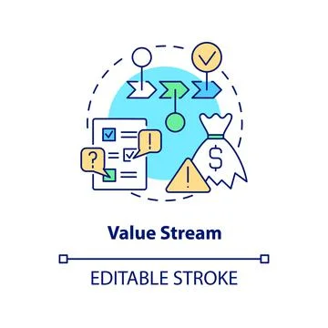 Value stream concept icon Illustrazione stock
