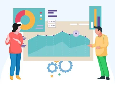 Value Stream Mapping Concept Illustration Style Stock Illustration