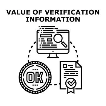 Value of verification information concept vector illustration Stock Illustration
