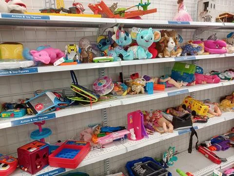 Value Village second hand store toys department Stock Photos