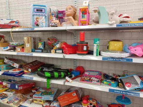 Value Village second hand store toys department Stock Photos