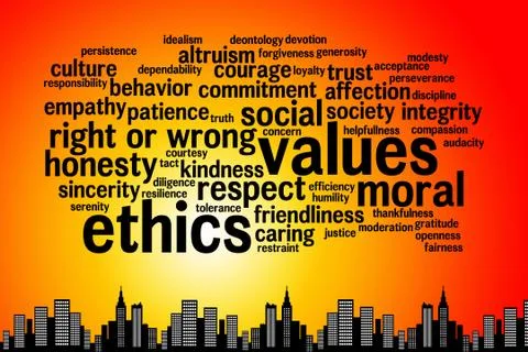 Values and ethics Stock Illustration